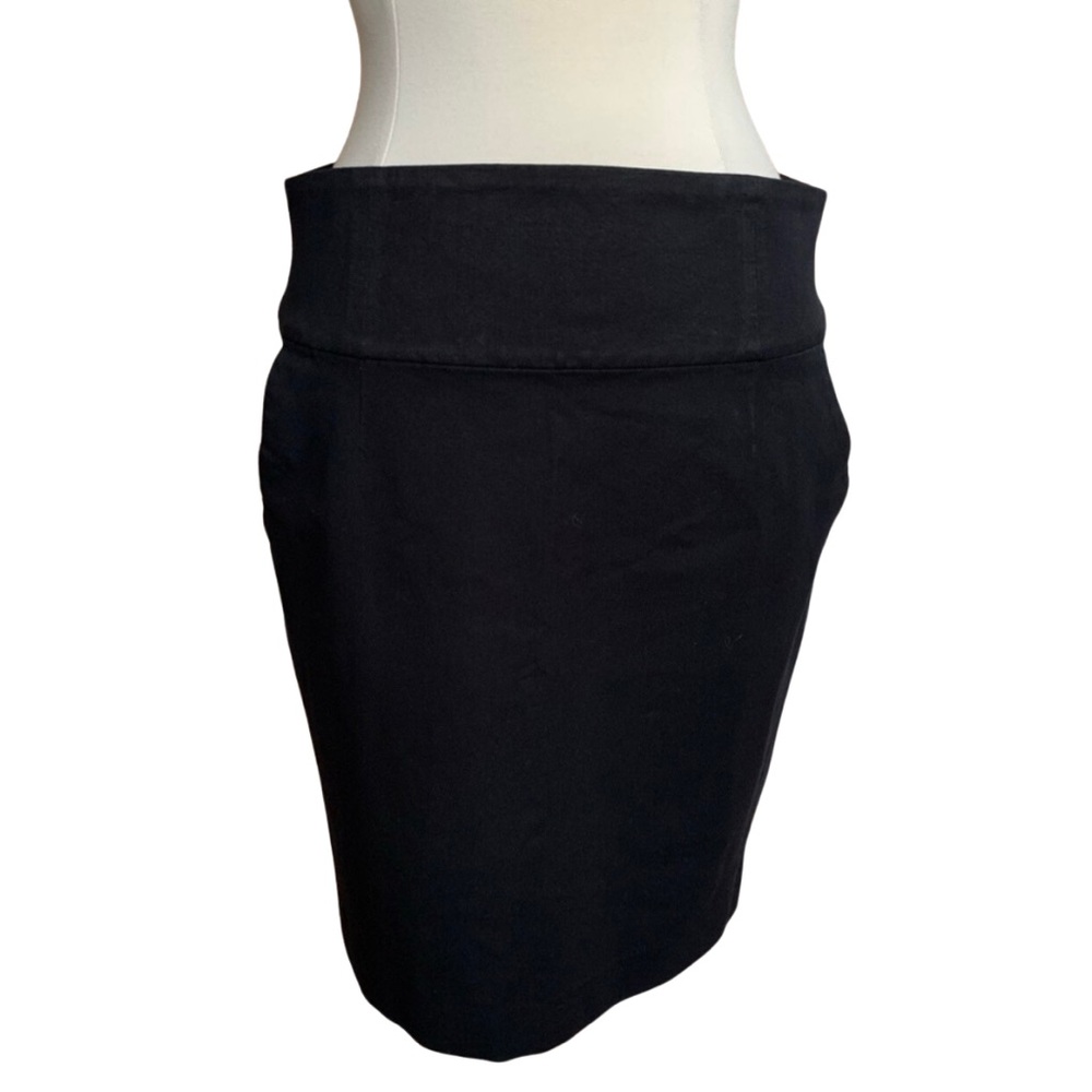 BANANA REPUBLIC Black Stretch Skirt Size 14 Pockets